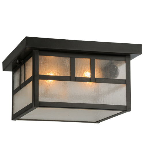 10"Sq Hyde Park "T" Mission Flushmount