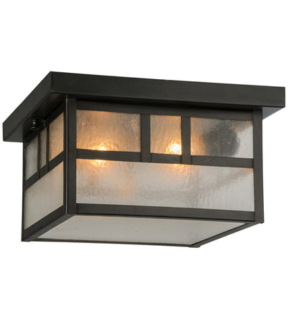 10"Sq Hyde Park "T" Mission Flushmount