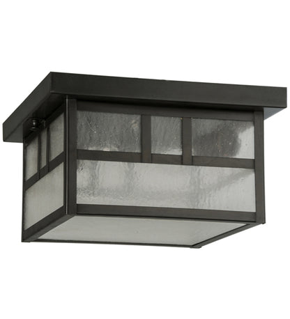 10"Sq Hyde Park "T" Mission Flushmount