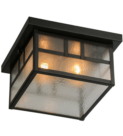 10"Sq Hyde Park "T" Mission Flushmount