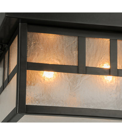 10"Sq Hyde Park "T" Mission Flushmount