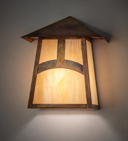 8" Wide Fulton Dragonfly Solid Mount Wall Sconce