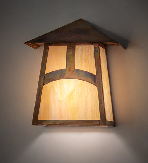 8" Wide Fulton Dragonfly Solid Mount Wall Sconce