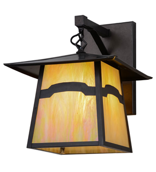 8" Wide Fulton Winter Pine Solid Mount Wall Sconce