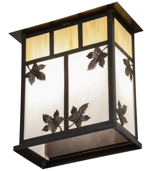 12" Square Hyde Park Double Bar Mission Flushmount