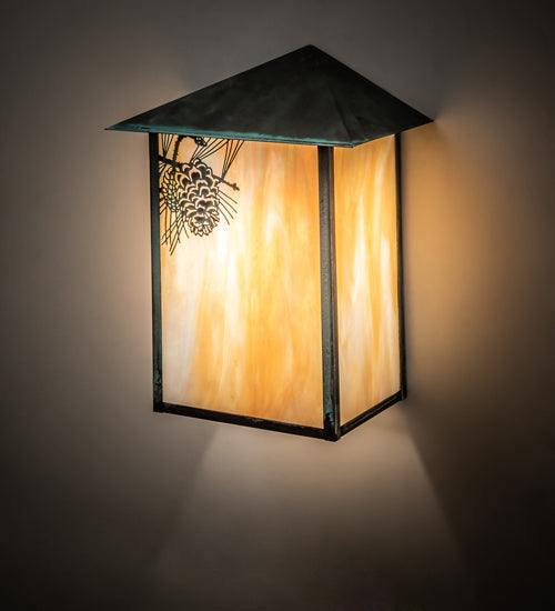 12" Wide Hyde Park T Mission Wall Sconce