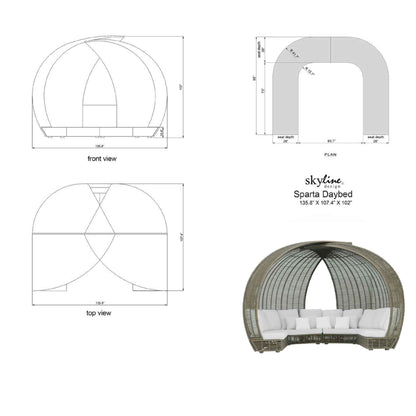 Sparta Daybed with Sunbrella Cushion
