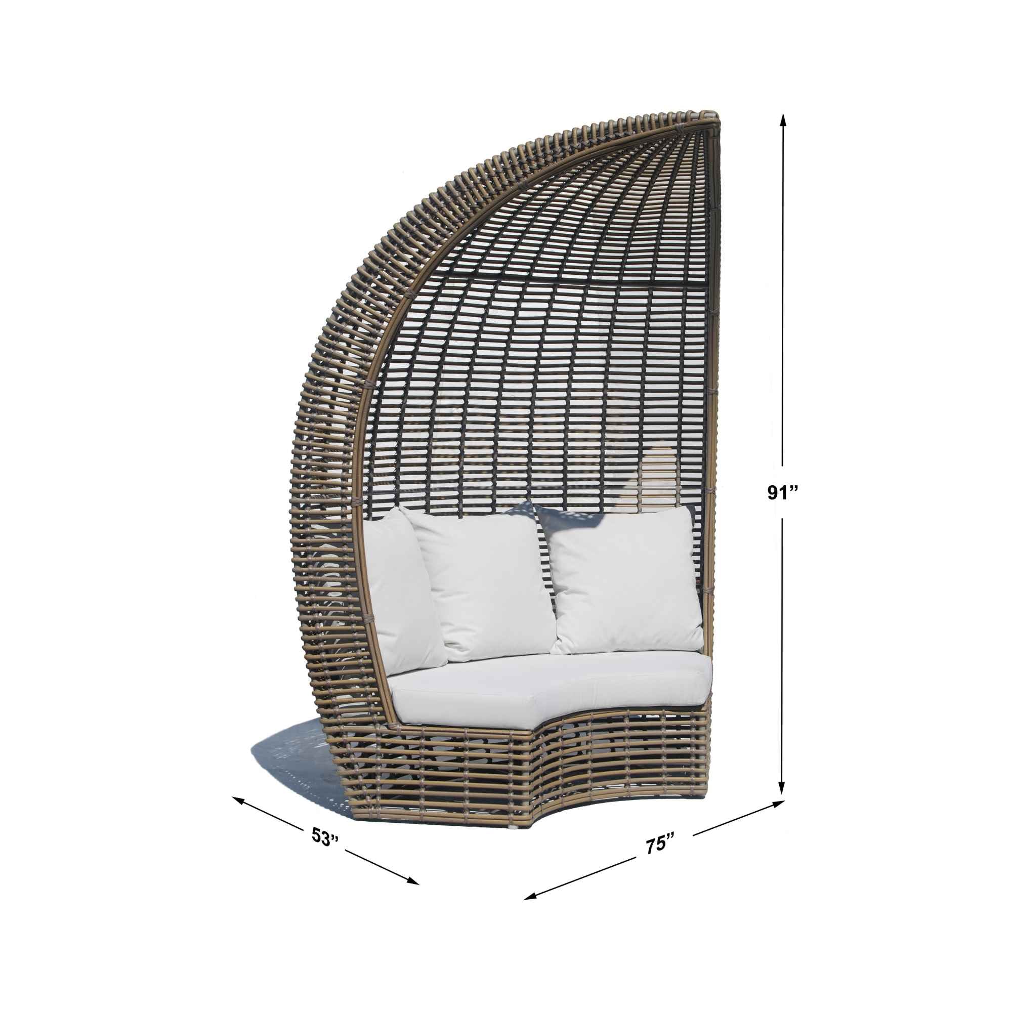 Halo Wing Chair with Sunbrella Cushions