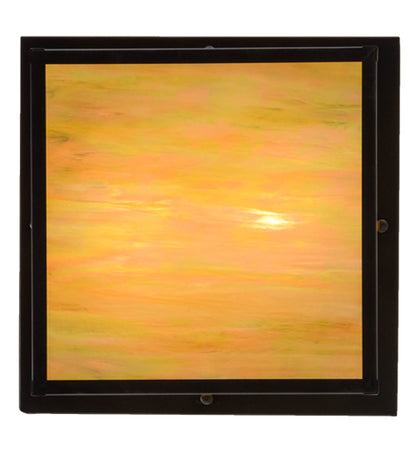 8"Sq Hyde Park "T" Mission Flushmount