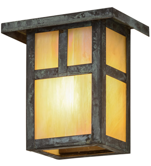 14"Sq Hyde Park Double Bar Mission Flushmount