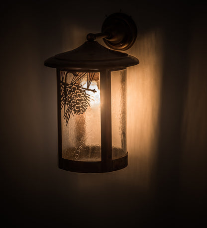 10"W Fulton Winter Pine Wall Sconce
