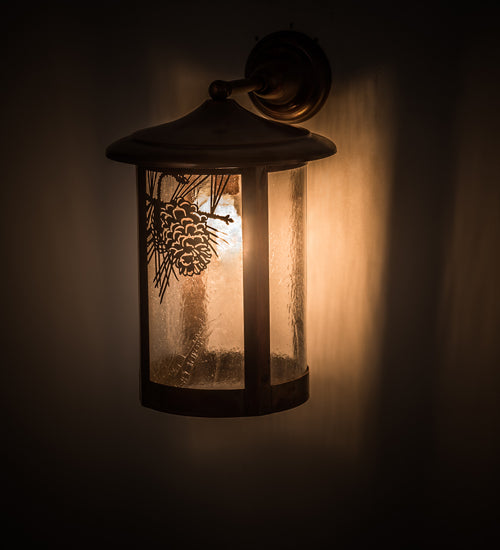 10"W Fulton Winter Pine Wall Sconce
