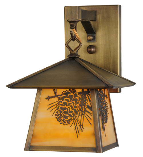 8" Wide Stillwater Double Bar Mission Wall Sconce