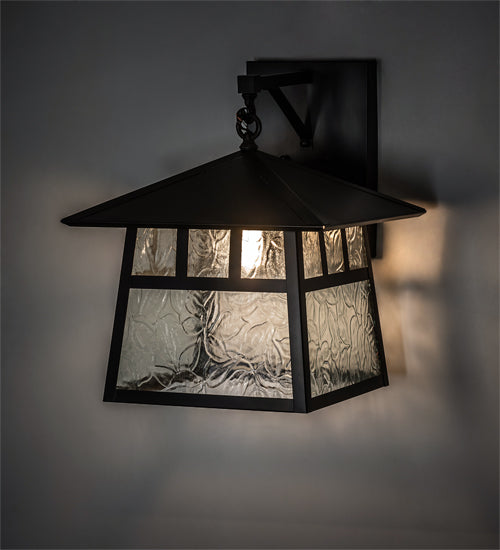 8"W Stillwater Winter Pine Hanging Wall Sconce