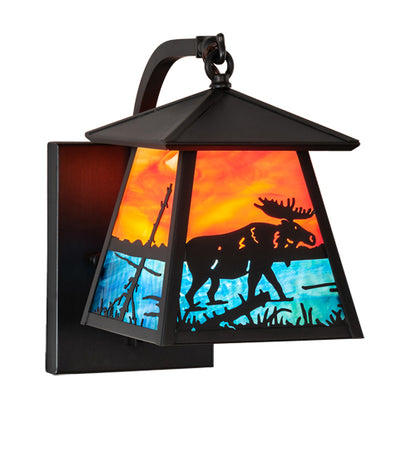 12"W Seneca Winter Pine Solid Mount Wall Sconce