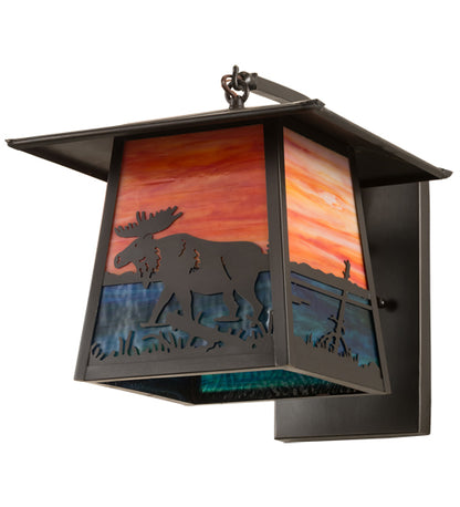 12" Wide Stillwater Bear Creek Curved Arm Wall Sconce