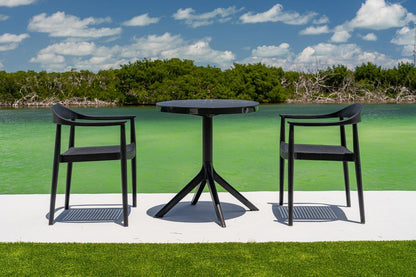 Kennedy Set of 2 Stackable Armchair-Anthracite
