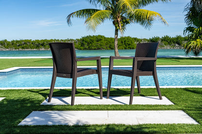 Montana Set of 2 Stackable Armchair-Brown