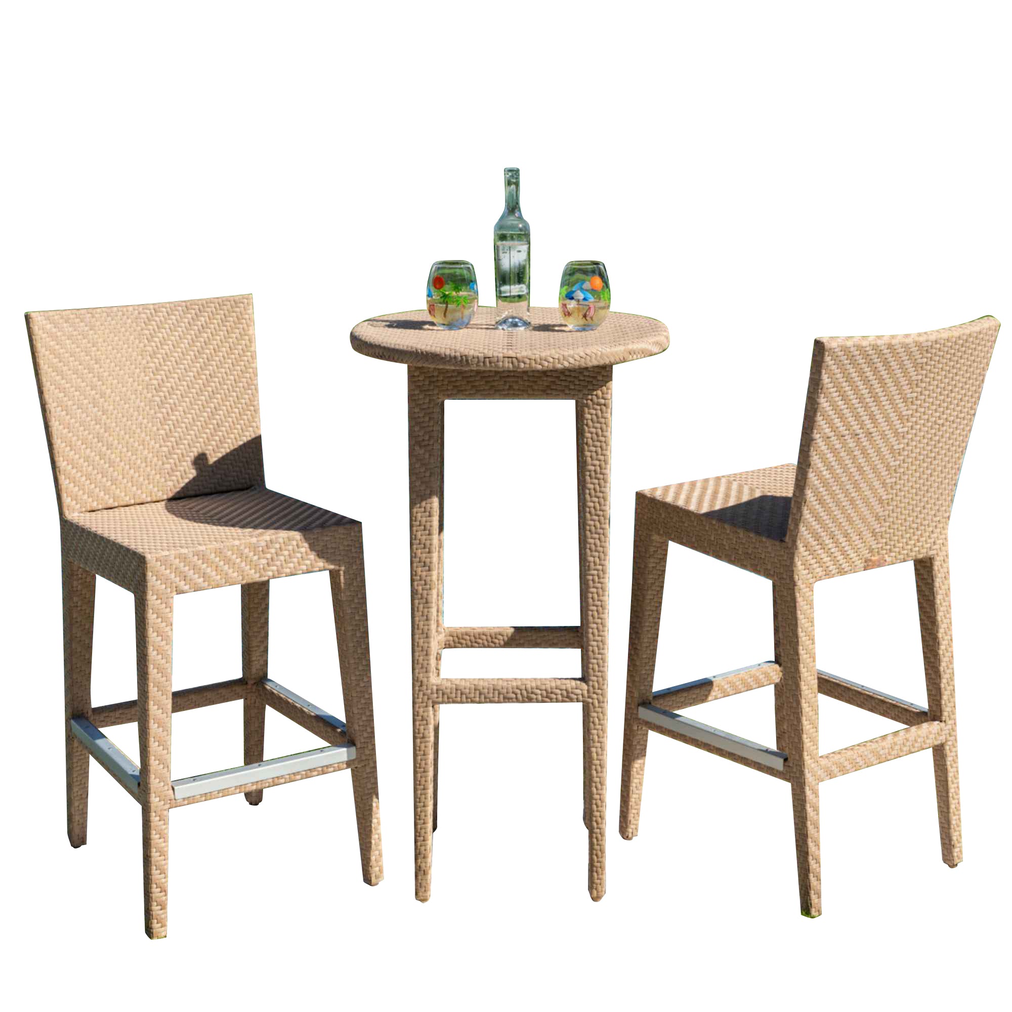 Panama Jack Austin 3-Piece Round Pub Table Set