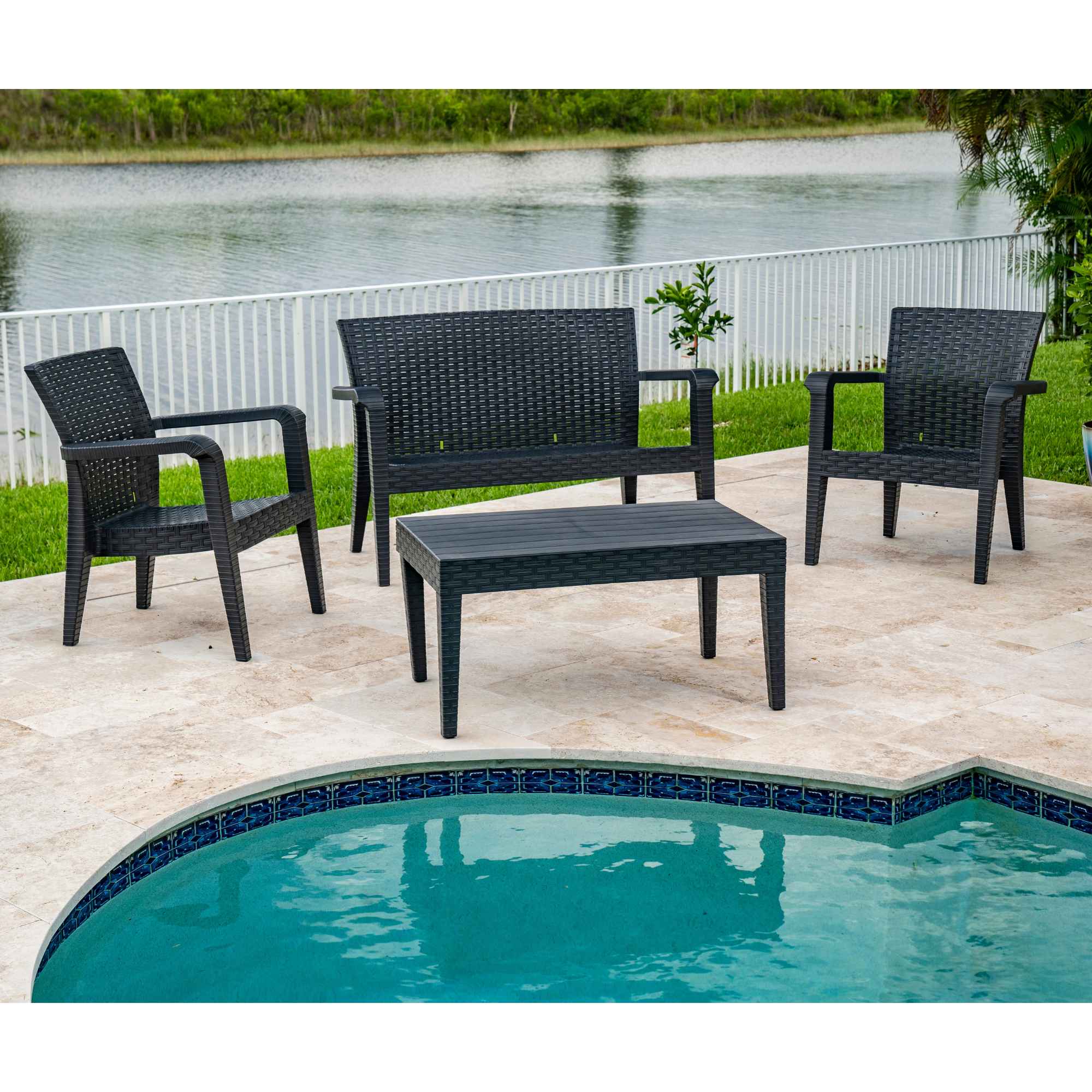 Alaska 4-Piece Seating Set - Anthracite