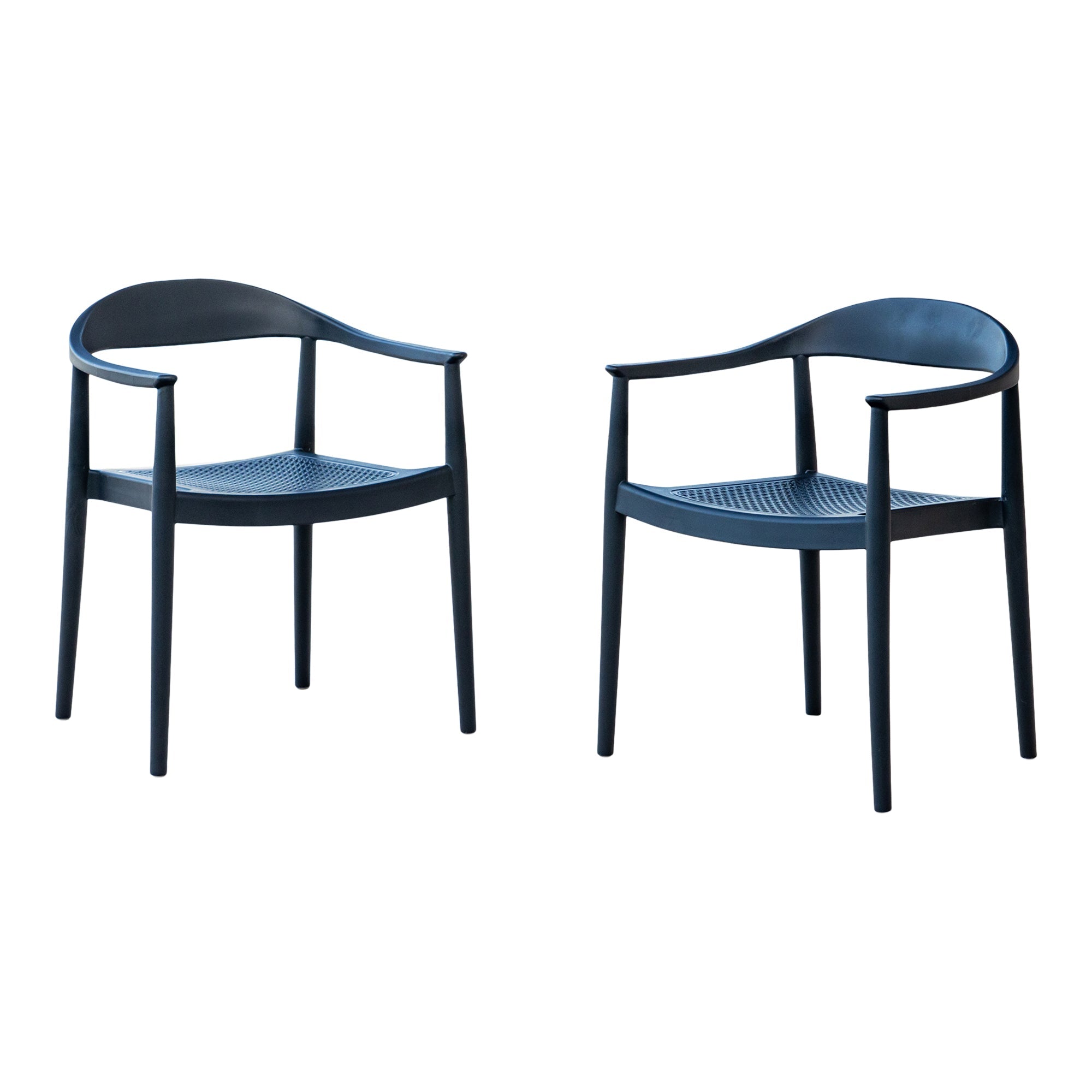 Kennedy Set of 2 Stackable Armchair-Anthracite