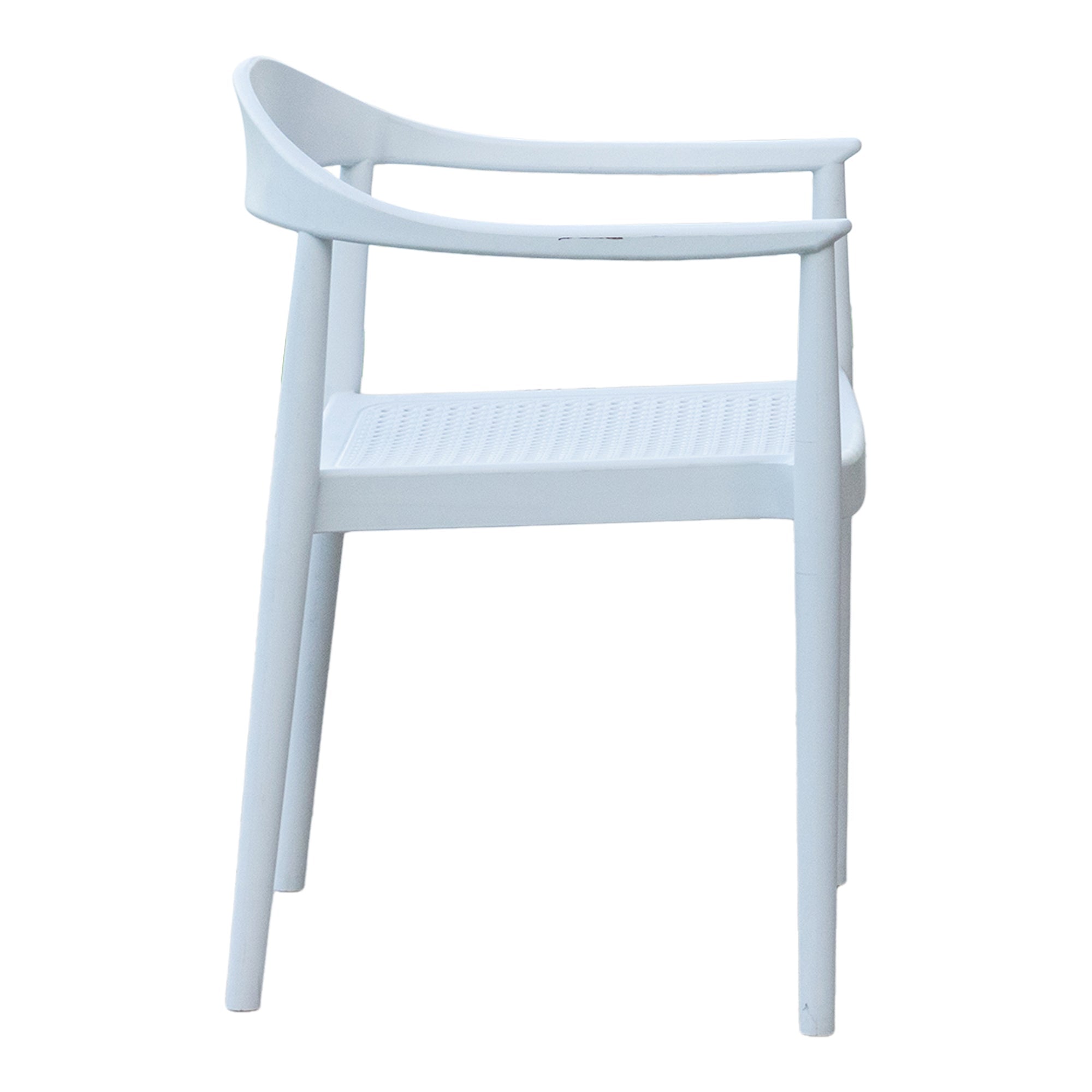 Kennedy Set of 2 Stackable Armchair-White