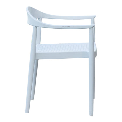 Kennedy Set of 2 Stackable Armchair-White