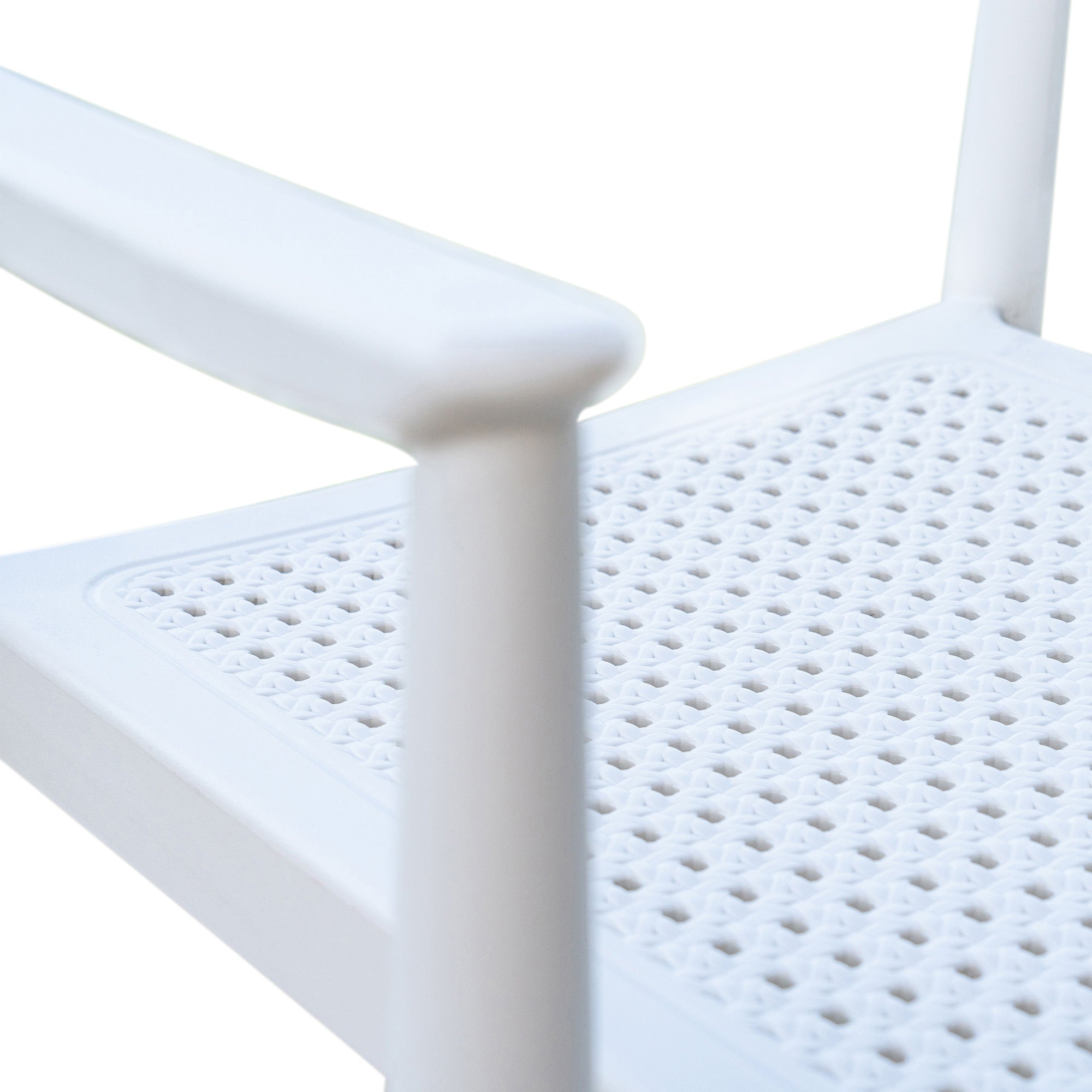 Kennedy Set of 2 Stackable Armchair-White