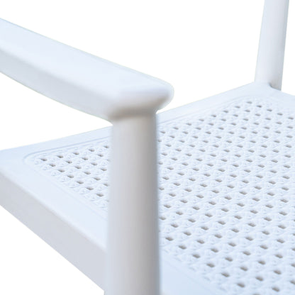 Kennedy Set of 2 Stackable Armchair-White