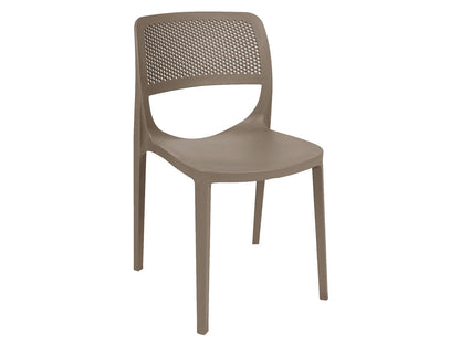 Mila Set of 2 Stackable Side Chair-Cappuccino