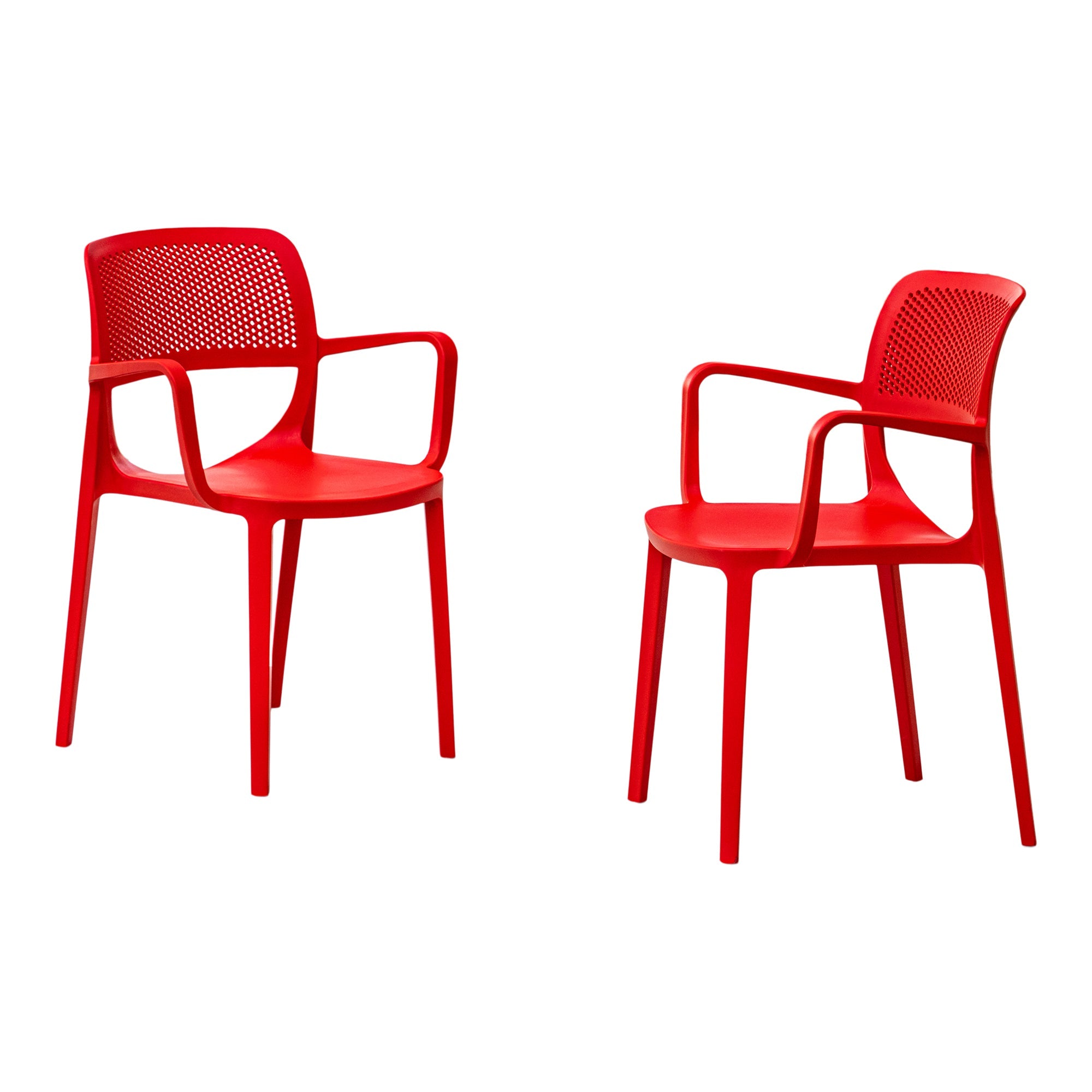 Mila Set of 2 Stackable Armchair-Red