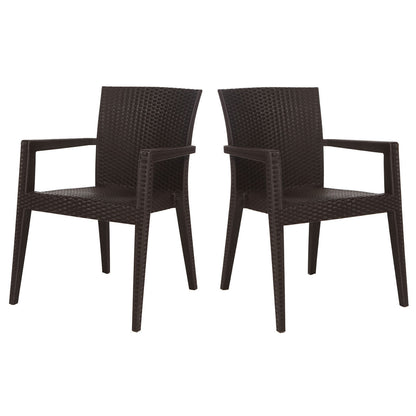 Montana Set of 2 Stackable Armchair-Brown