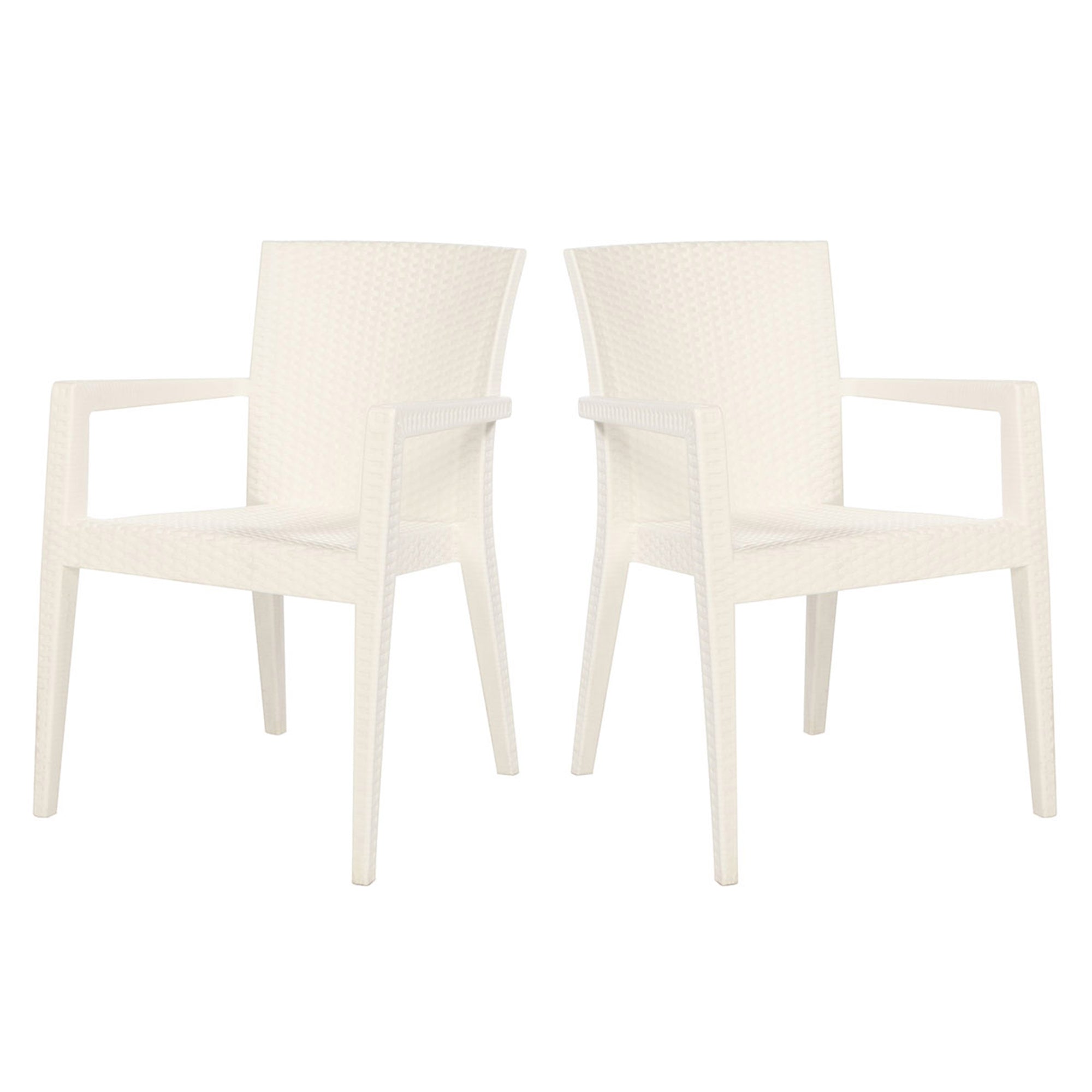 Montana Set of 2 Stackable Armchair-White