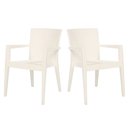 Montana Set of 2 Stackable Armchair-White