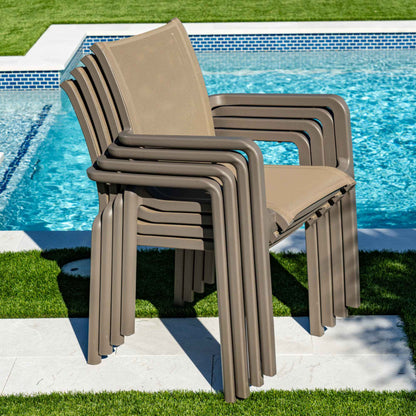 Paris Set of 2 Sling Armchairs - Cappucino