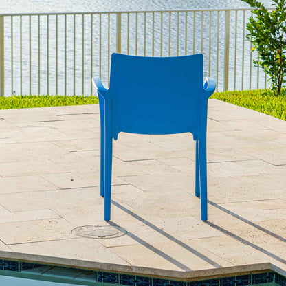 Pedro Set of 2 Stackable Armchair-Blue