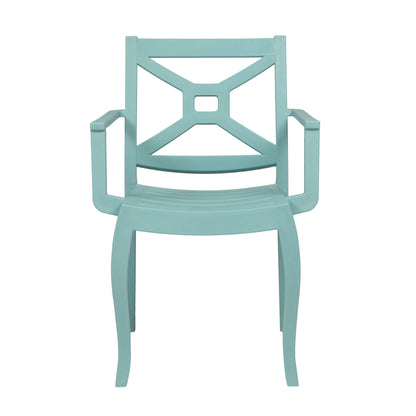 Zeus Set of 2 Stackable Armchair-Teal