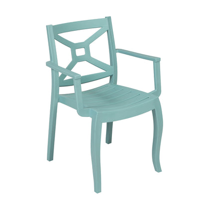 Zeus Set of 2 Stackable Armchair-Teal