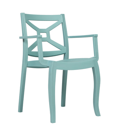 Zeus Set of 2 Stackable Armchair-Teal