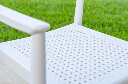 Kennedy Set of 2 Stackable Armchair-White