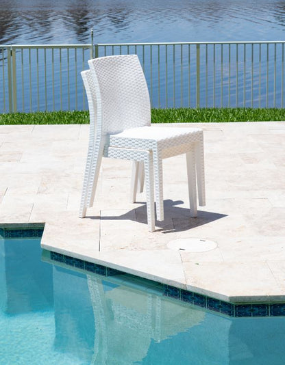 Siena Set of 2 Stackable Side chair-White